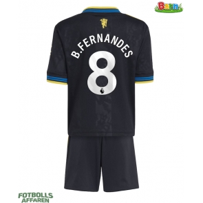 Manchester United Bruno Fernandes #8 Tredjeställ Barn 2025-26 Kortärmad (+ Korta byxor)